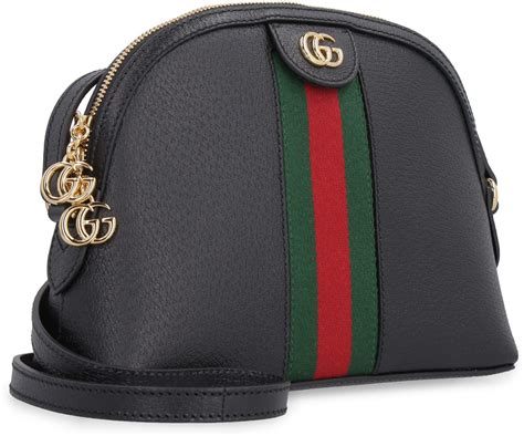 gucci plain black leather handbag|Gucci small shoulder bag black.